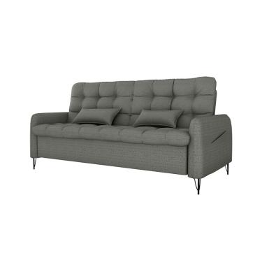 Imagem de Sofá-Cama Casal 3 Lugares Pillar Linho Chumbo
