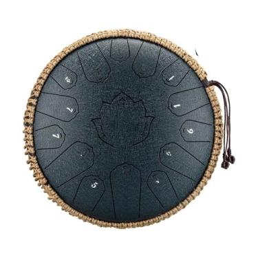 Imagem de 33 cm, 15 notas, língua de aço, tom C, tambor etéreo, percussão, instrumentos musicais de aço (azul marinho)