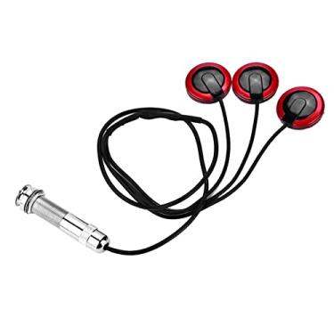 Imagem de AMONIDA Microfone de Contato Piezo Autoadesivo, Captador de Guitarra, Baixo Ruído, Alta Sensibilidade, Fácil de Instalar para Músicos