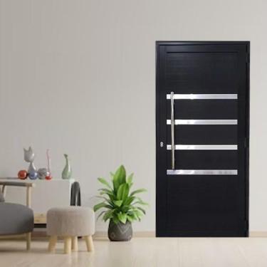 Imagem de Porta Lambril de Alumínio 210 X 90cm com Puxador e Friso Linha 30 Aber