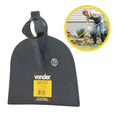 Imagem de Enxada Estreita 1,5 Libras Sem Cabo Capinar Jardim Canteiro Terra Pedr