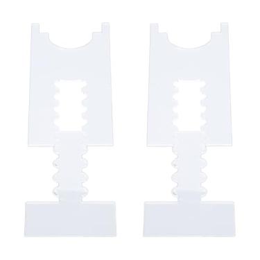 Imagem de ASHATA Espaçador de Parede de sofá de 2 Pacotes, Espaçador de Parede de Acrílico Transparente Ajustável para Armários de Camas de Móveis, Rolha de sofá, Protetor para Evitar Saída de (5 slots)