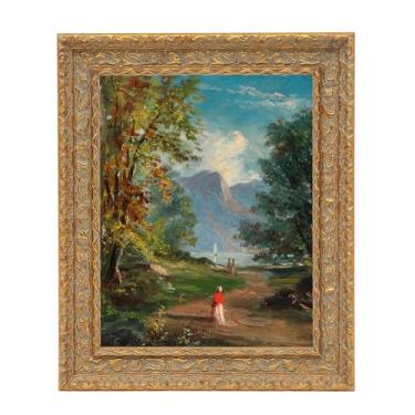 Imagem de VAREIHNAZ Molduras para pinturas a óleo, moldura flutuante ornamentada em ouro antigo, molduras flutuantes de tela, moldura flutuante para pintura em tela (28 x 35)