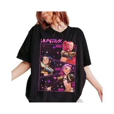 Imagem de Camiseta Feminina Retro Kpop Demon Com Decote Redondo E Manga Curta, M
