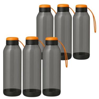 Imagem de Kit 6 Garrafinhas Squeeze De Água Esporte Ultra 1 Litro Treino Escola 