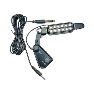 Imagem de Captador Magnético De 12 Furos Para Violão Acústico Com Controlador De