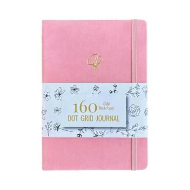 Imagem de Caderno A5 De Couro PU Com Páginas Pontilhadas, 160 Páginas Numeradas,