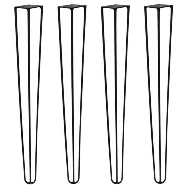 Imagem de Kit 4 Pés de Metal 60 CM Hairpin Legs Mesa de Canto Aparador Preto G41