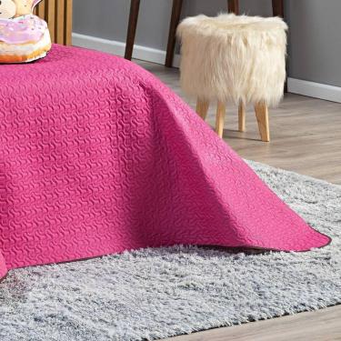 Imagem de Cobre Leito Urso Donuts Pink-caqui Dupla Face Com Almofadas Solteiro 05 Peças