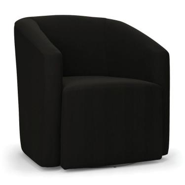 Imagem de Poltrona Stella Max Suede Base Giratória - D'rossi Cor Preto