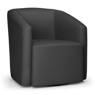 Imagem de Poltrona Stella Max Corino Preto Base Giratória - D'rossi