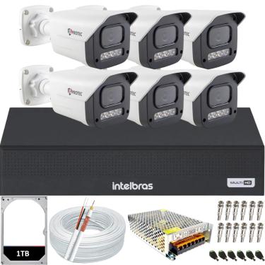 Imagem de Kit 6 Câmeras Full Color C/Áudio Dvr Intelbras 8 canais 1TB