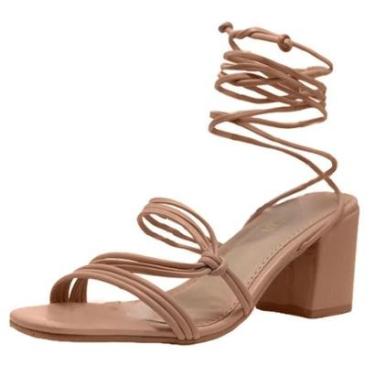 Imagem de Sandália Salto Baixo com Amarração Sua Cia 8186v23.14356-Feminino