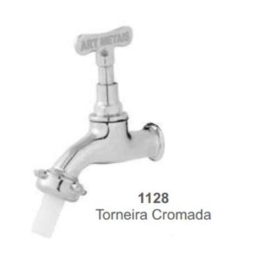 Imagem de Torneira de Jardim 1128 Cromada com Bico de Mangueira Engate Rápido 1/