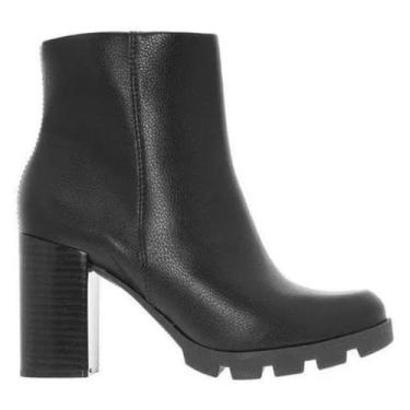 Imagem de Bota Beira Rio Salto Alto Cano Curto Feminina Preta, Preto, 38