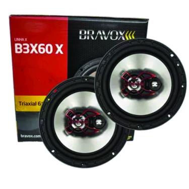 Imagem de Kit Bravox Alto Falante 6" Triaxial 100W Linha X B3X60X Par