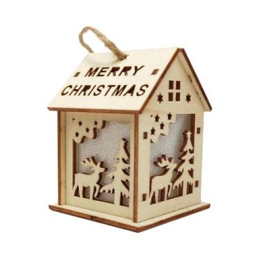 Imagem de Decorações De Natal Artesanais Em Madeira: Cabanas E Enfeites Festivos