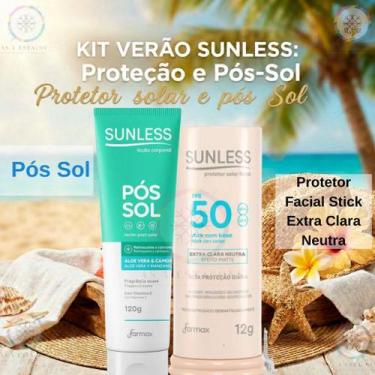 Imagem de Kit Sunless: Stick FPS 50 Exra Clara Neutra + Pós-Sol 120g