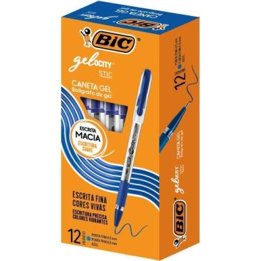 Imagem de Caneta Gel Bic Gelocity Azul 12 unid - Bic