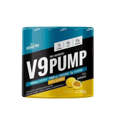 Imagem de Pré Treino V9 Pump 300g Sabor Maracujá Shark Pro-Unissex