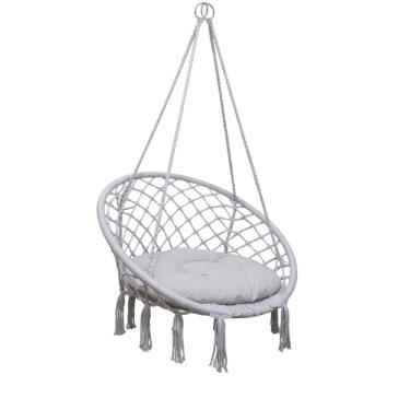 Imagem de Cadeira Rede Balanço Suspensa Almofada Confortavel Casa Varanda Quintal Lazer Terraço Sacada Relaxante