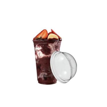 Imagem de Copo com tampa bolha com furo liso pp 550ml 500 ml 200 un - E A COSTA 