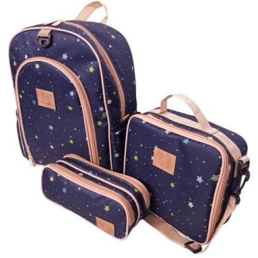 Imagem de Kit Mochila Escolar Infantil Completo Menina Menino Bolsa - Miellu Bol