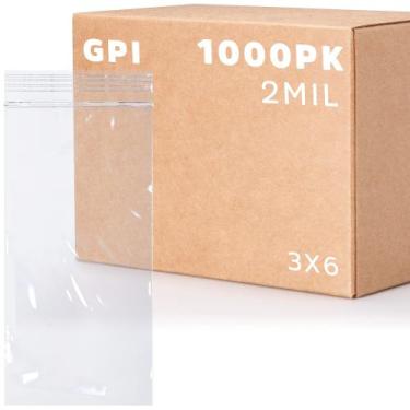 Imagem de Sacos plásticos com zíper refecháveis, capa GPI 1000 x 3x6cm 2 mil
