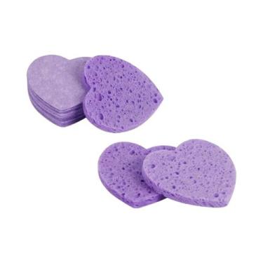Imagem de Discos De Limpeza Facial Em Formato De Coração, 20 Peças, Esponjas Cos