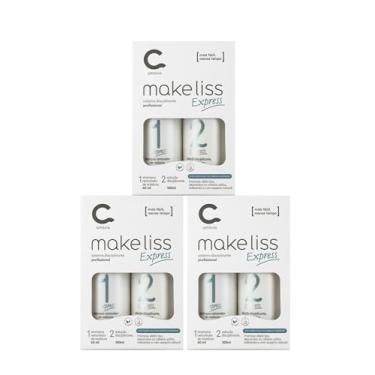 Imagem de Kit 3 Make Liss Express Amavia Selagem Alisamento Antifrizz
