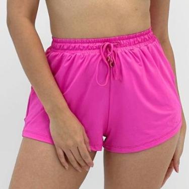 Imagem de Shorts Alto Giro D'água Liso Feminino-Feminino