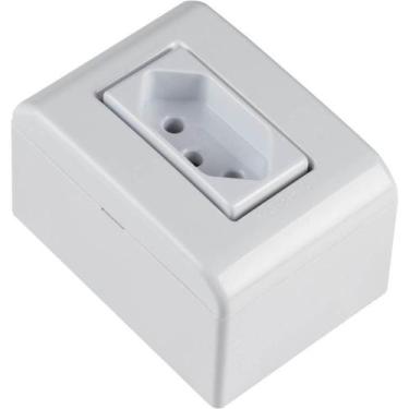 Imagem de Caixa de Sobrepor com 1 Tomada 2p+t 10 Ampères 250 Volts Lixflex Branc
