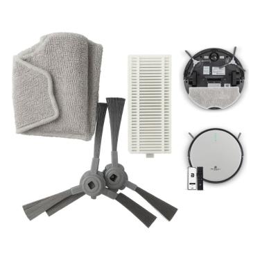 Imagem de Kit Peças Reposição Robô Aspirador AMG-R2 – Escovas Laterais + Filtro HEPA + Pano Mop MicrofibrA
