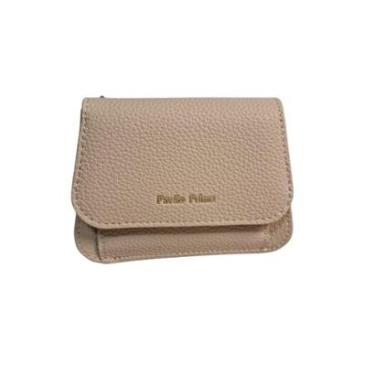 Imagem de Carteira feminina pequena com Bolso para Moeda com Zíper Pavão de Ouro-Feminino