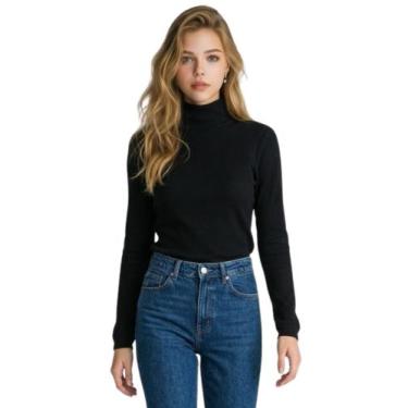 Imagem de Blusa Feminina Manga Longa De Tricôt - - Levosch, Preto, P