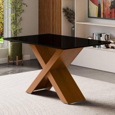 Imagem de Mesa de Jantar com Vidro 4 Lugares Multimóveis CR50235