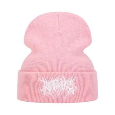 Imagem de Gorro Unissex de Inverno com Listras e Bordados - Quente e Estiloso, T
