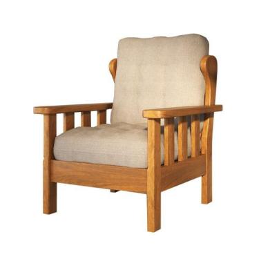 Imagem de Poltrona com Almofadas Madeira Maciça - Moveis Nathalia