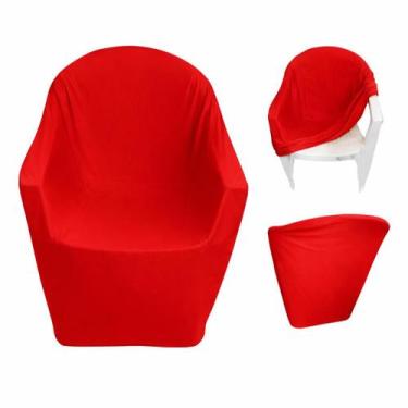 Imagem de Capa Cadeira De Plástico modelo com braço em malha premium - TATY CAPA