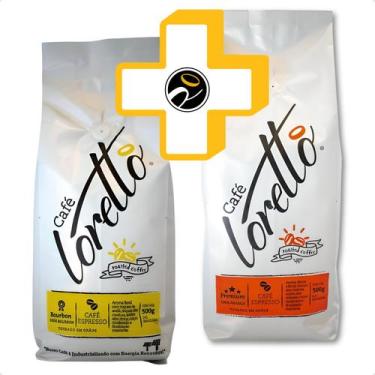 Imagem de Kit Cafés em Grãos Arábica Bourbon Premium Loretto 1 Kg