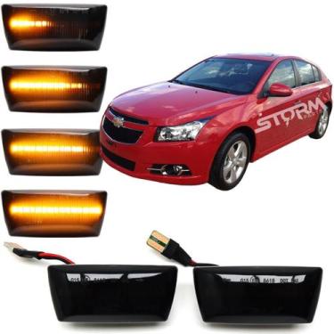 Imagem de Par Seta Sequencial Chevrolet GM Cruze Sedan e Hatch Lampada led seque