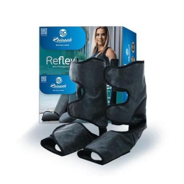 Imagem de Massageador compressão Reflex Alívio para Pernas Pés+creme, Cinza, 110