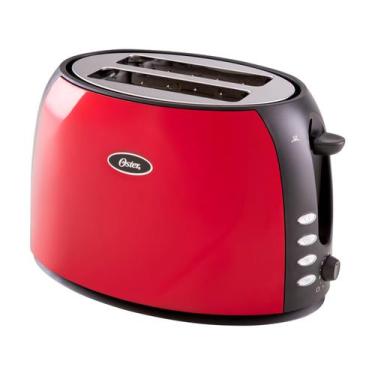 Imagem de Torradeira Oster de Aço Inox 800W Vermelha , Vermelho, 220V