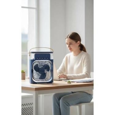 Imagem de Climatizador Ar Portátil Refrescante Azul c/ Água/Gelo - Congratulatio