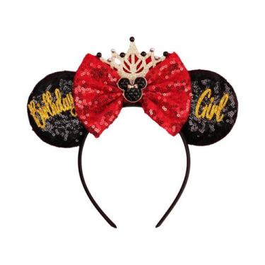 Imagem de Tiara De Orelhas De Rato Com Lantejoulas Para Meninas, Acessório De Ca