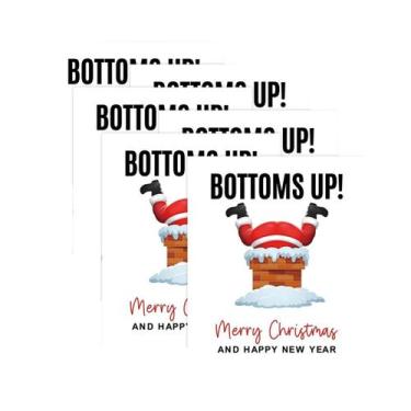 Imagem de Etiquetas De Garrafa De Vinho De Natal 6 Peças Personalizadas Bottoms 