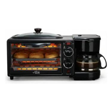 Imagem de Máquina Café Da Manhã 3 Em 1 Tbs Forno Cafeteira 127v Preto, 110V
