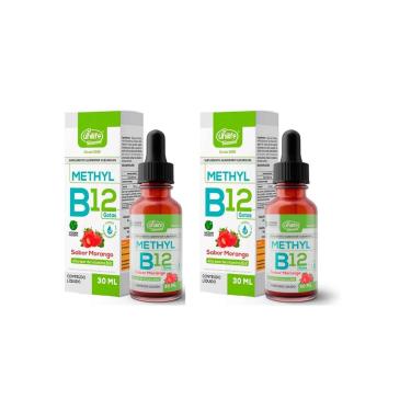 Imagem de Kit 2x Vitamina B12 Methyl 2x30ml Vegano Morango Unilife-Unissex