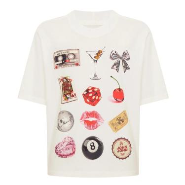 Imagem de Camiseta John John Ampla Party Icons-Feminino