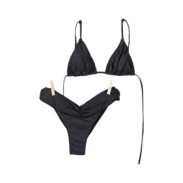 Imagem de Conjunto De Biquíni De Corte Alto Para Mulheres, Moda Sexy Com Detalhe
